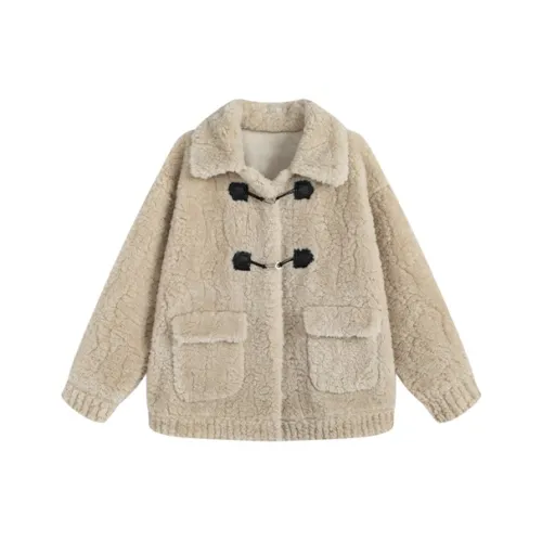 KING PRINCE Бархат Feel Пальто Женские Кофе