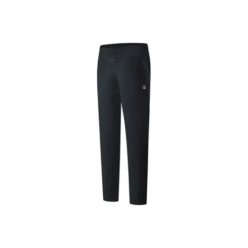 FILA Latte Girl 3,0 Темно-черные женские вязаные тренировочные штаны