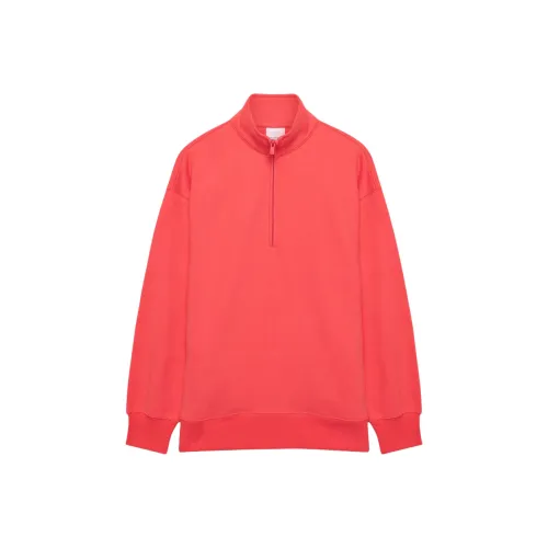 ARITZIA Cozy Sweatfleece Boyfriend 1 2 ZIP Толстовка Женская Вишневый Красный Вишневый Красный