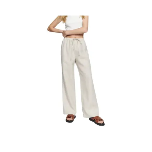 Reformation Olina Linen Pants Casual Pants Women's Oatmeal