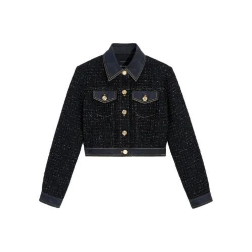 BEBE FW24 Denim Jacket Women's Dark Blue