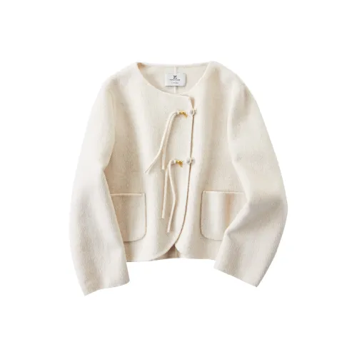 XIANGYING Бежевый Женский Пальто