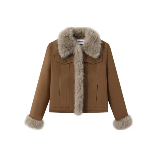 SUNIRIROR Хлопковый пуховик женский коричневый