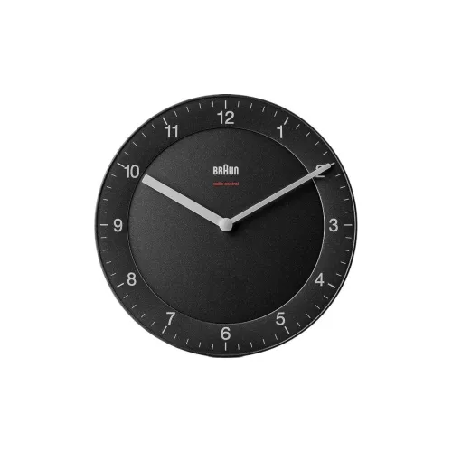 BRAUN Кварцевый механизм пластиковый корпус стенные часы унисекс черный