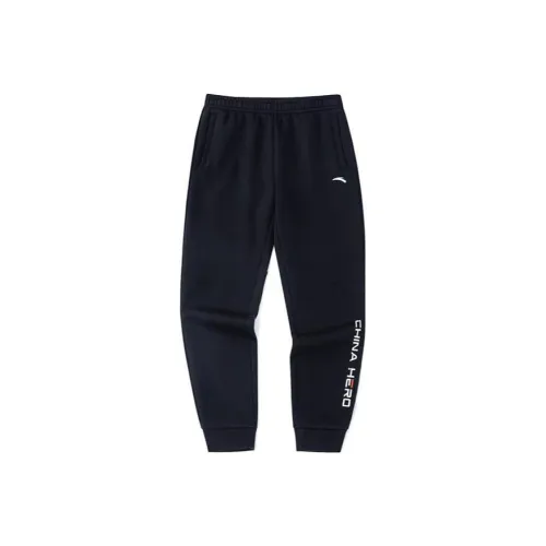 ANTA Variety Тренировки Коллекция Вязаные Тренировочные Брюки Женские Основные Черный