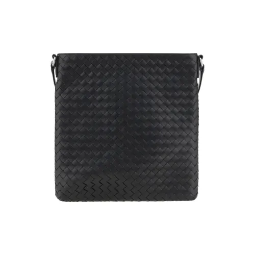 Bottega Veneta Intrecciato Кожа Сумка через плечо Мужская Черная