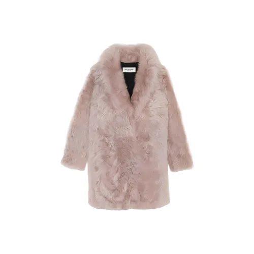 SAINT LAURENT FW22 Кожа Куртка Женская Розовая