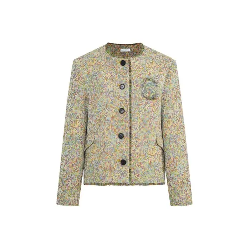 Short Sentence Укороченное пальто женское Noise Jacquard