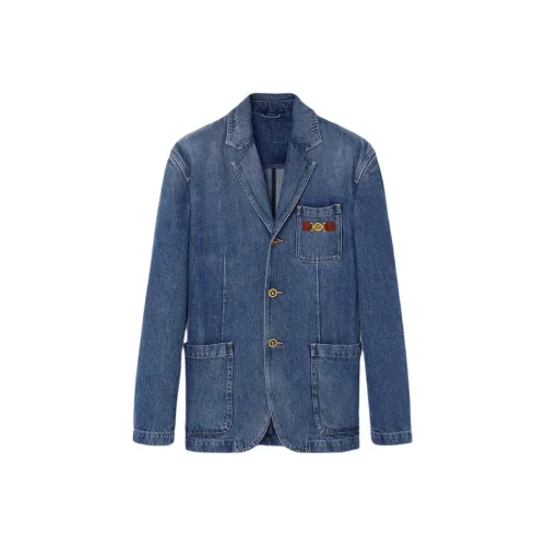 VERSACE MEDUSA BIGGIE серия Джинсовая куртка Мужская Синяя