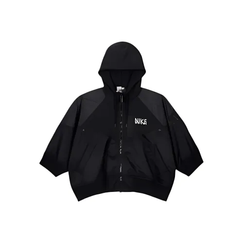 Nike x Sacai Черное Женское Короткое Пальто