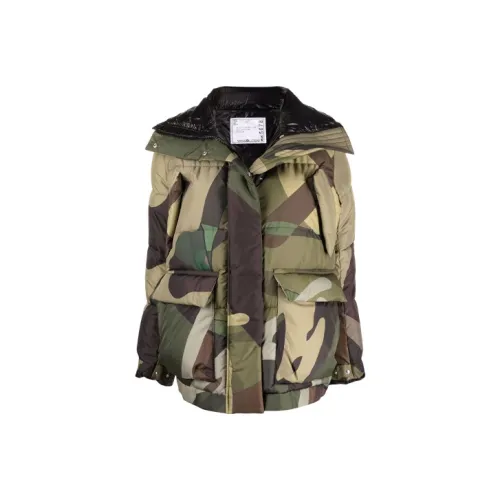 sacai Зеленые Женские Объёмные Куртки (Пуфы)