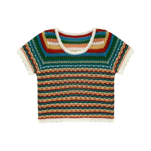 WUPODAMANVZHUANG Трикотаж Женский Вязаные Ткань Радужный