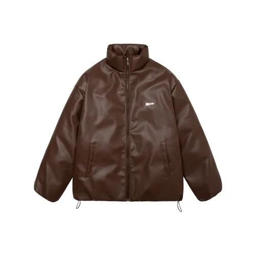 PLUSONEONE+ Хлопковый пуховик женский кофейно-коричневый