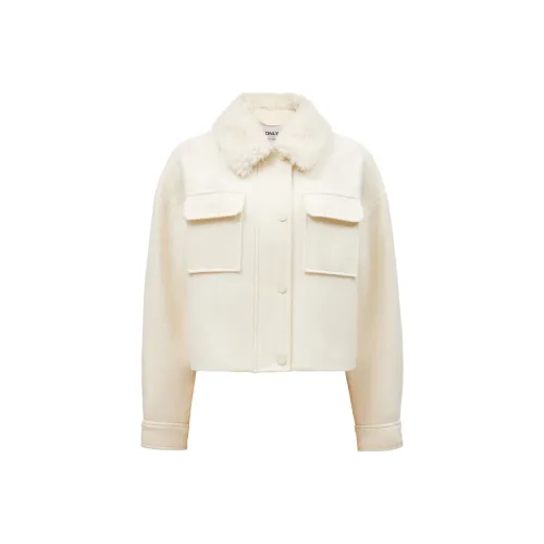 ONLY A43 Кремовый Белый Женский Пальто