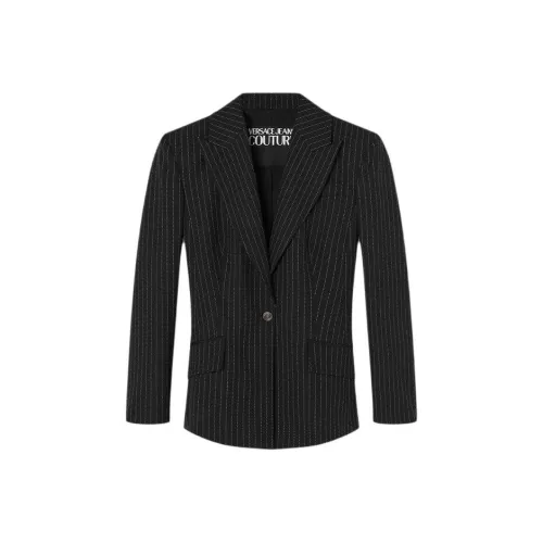 VERSACE JEANS COUTURE SS24 Бизнес Костюм Пальто Женское Черное