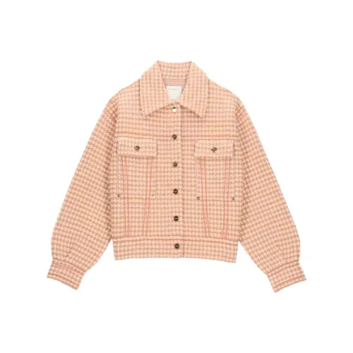 SANDRO Розовое Женское Короткое Пальто