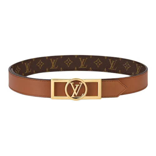 LOUIS VUITTON Кожа Аксессуары для мобильных устройств Кожаные ремни Женские Коричневый 2,5 см