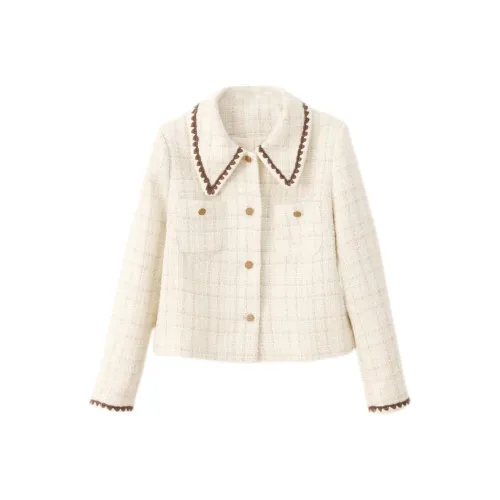 VIMLY Cropped Jacket Women's Creamy Apricot