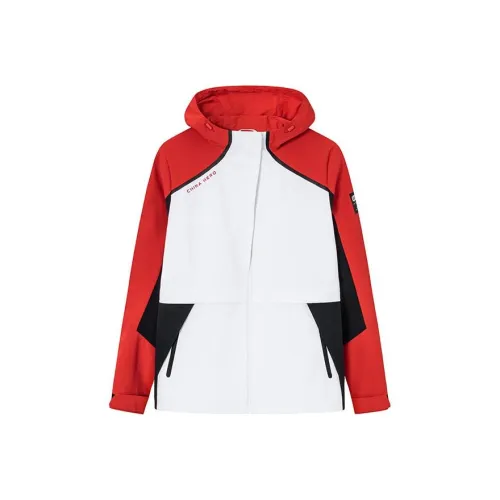 ANTA ZONGXUNXILIE Тренчкот Женский Снежно-белый Классический красный Основной черный