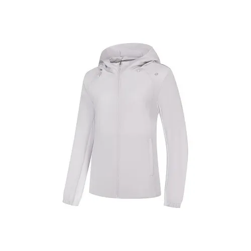 QIAODAN Тренчкот Женский Утренний Серый Джордан Белый