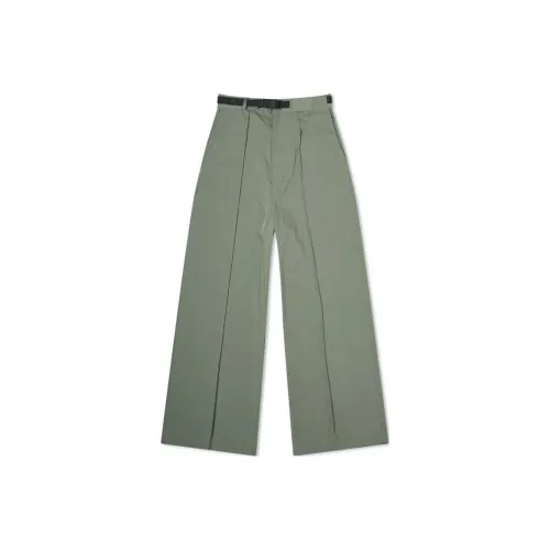 SNOW PEAK FR Эластичные Широкие Брюки Брюки Повседневные Женские Листовой Зеленый