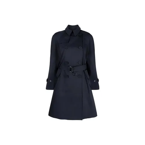 EMPORIO ARMANI SS23 Тренчкот Женский Морской Синий