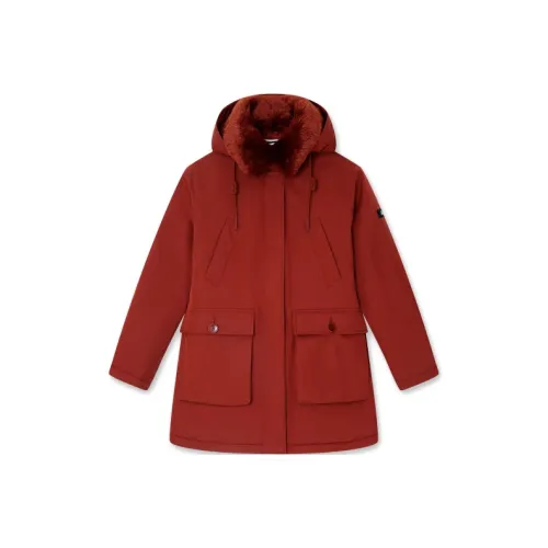 AIGLE Хлопковый пуховик женский Bourbon цвет бордовый