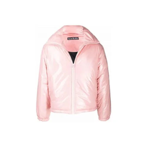 Acne Studios FW21 Однотонный Воротник-стойка Пуховая куртка Женская Розовая