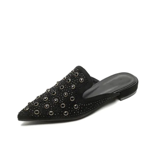 Lanza Устойчивые к истиранию домашние тапочки для женщин черные