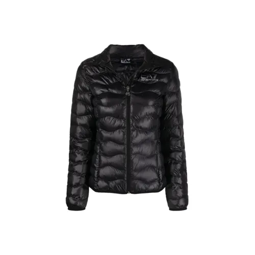 EMPORIO ARMANI EA7 Хлопковый пуховик женский черный