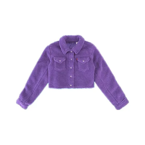 Levis Фиолетовое Женское Короткое Пальто