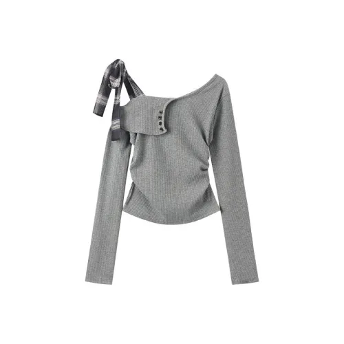 HUINIAN Серый Женский Трикотаж