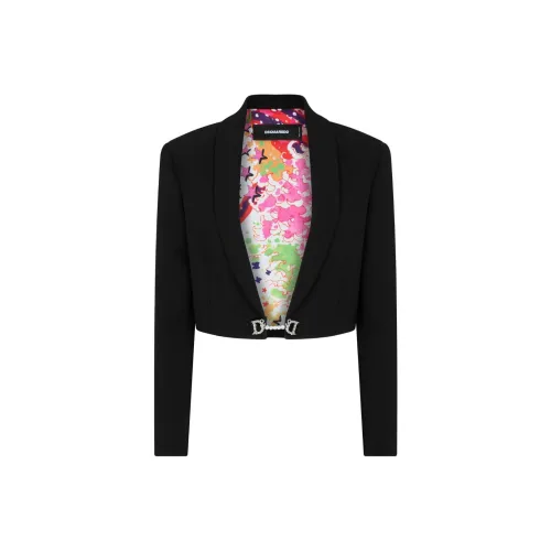 DSQUARED 2 FW23 Бизнес-костюм Пальто Женское Черное