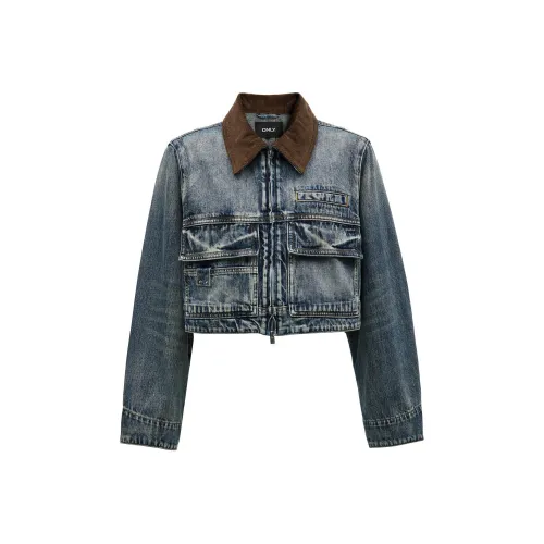 Only J35 510 Промытый деним синий Женское короткое пальто