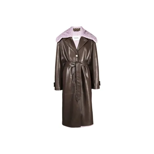 NANUSHKA Кожа Куртка Женская Умбра