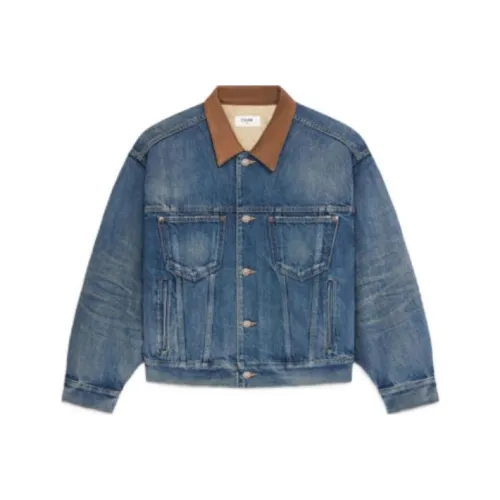 CELINE Denim Jacket Women's Blue CELINE Деним Куртка Женская Синяя