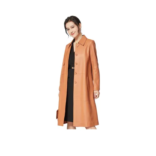 Sanpowa кожа куртка женская кожа розовая