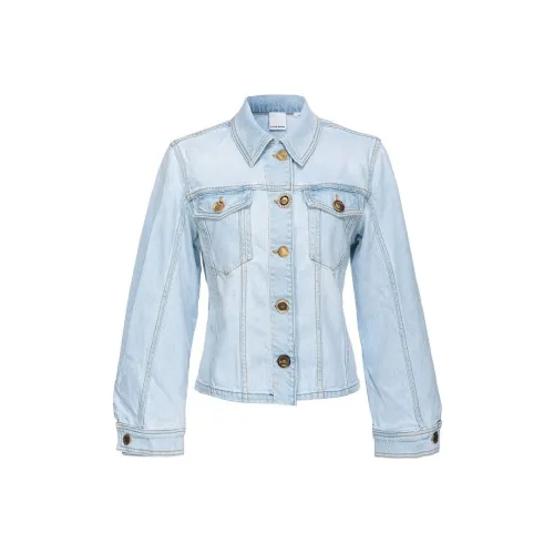 PINKO SS24 Denim Jacket Women's Light Blue
