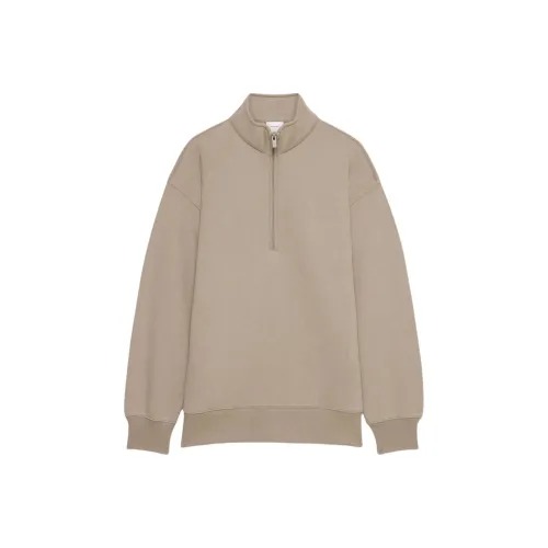 ARITZIA Sweatfleece Cozy Флис Boyfriend 1 2 ZIP Толстовка Женские Nomad Тауповый Nomad Серый Умбра
