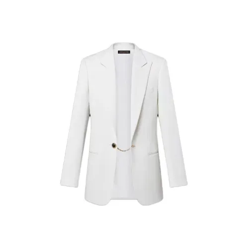 LOUIS VUITTON JEWEL Пуговица Tuxedo Куртка Бизнес Костюм Женская Белая Лактоза