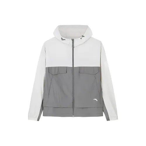 ANTA x ZHONGGUOGUOJIADILI LIANMINGKUAN Outdoor Collection Защита от солнца Женская одежда Темно-зеленый Нефритово-серый