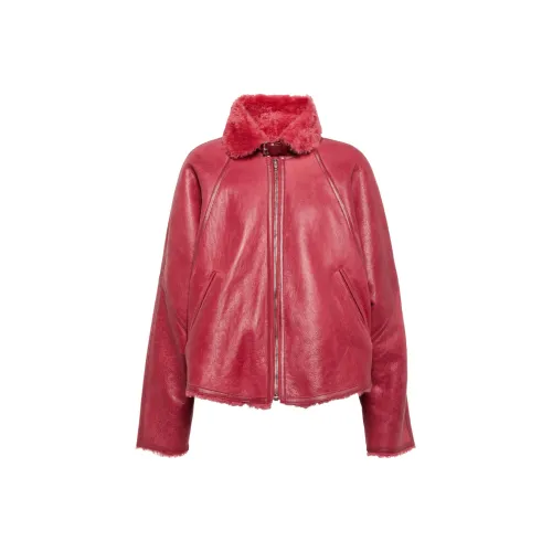 ISABEL MARANT Розовые Женские Кожаные Куртки