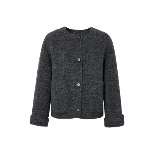 Hopeshow Пальто Женское Черное Серое