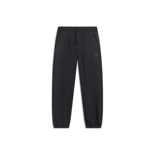 LINING Chinese Culture Series Вязаные Тренировочные Штаны Женские Черные