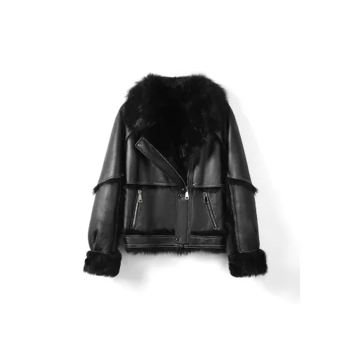 SINBOS Черные Женские Кожаные Куртки