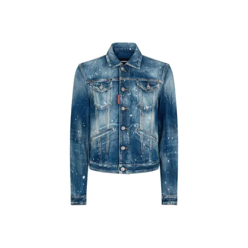 DSQUARED 2 Boyfriend Джинсы Куртка Denim Куртка Женская Navy Синий