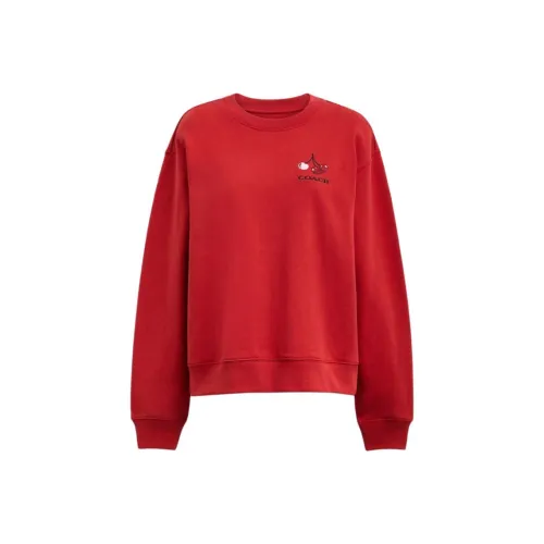 COACH Женские Толстовки Красного Цвета