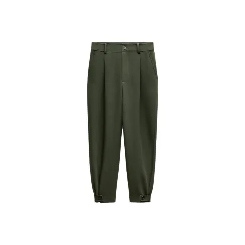 ZARA Хаки Женские Повседневные Брюки