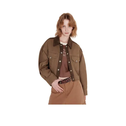 ONLY Укороченная куртка женский барабанный дождь коричневый