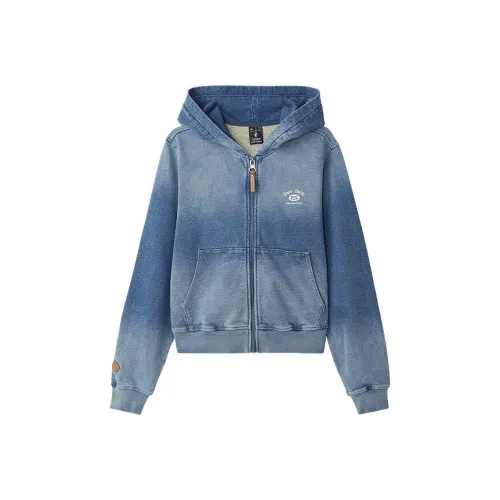 Skechers Sports Alliance Series Denim Jacket Женская Gradient Vintage Denim Ткань Blue